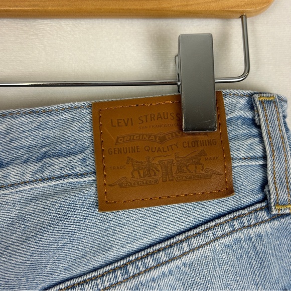 LEVI'S Jeans Ribcage Straight Blue Women's 29 Light Wash Relaxed Casual Ankle - Picture 4 of 5